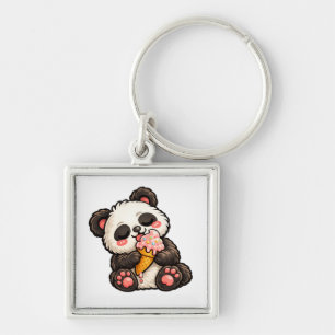 Llavero Helado de Panda Adorable