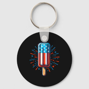 Llavero Helado del 4 de julio Bandera Americana Patriótica