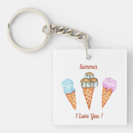 Llavero Helado te amo lindo verano