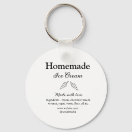 Llavero Helados caseros añaden ingredientes hechos con amo