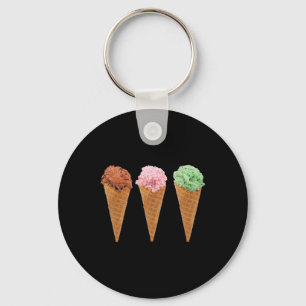 Llavero Helados De Helado De Waffle Y Helados De Chocolate
