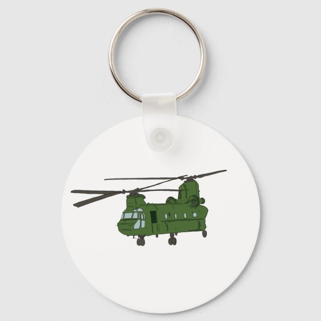 Llavero Helicóptero militar verde CH-47 Chinook (Anverso)