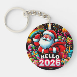 Llavero Hello 2026 Santa Claus Christmas Custom New Year 