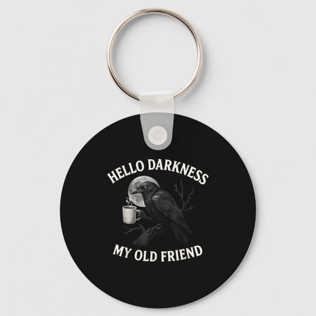 Llavero Hello Darkness My Old Friend Crow Coffee Soky Hall (Anverso)