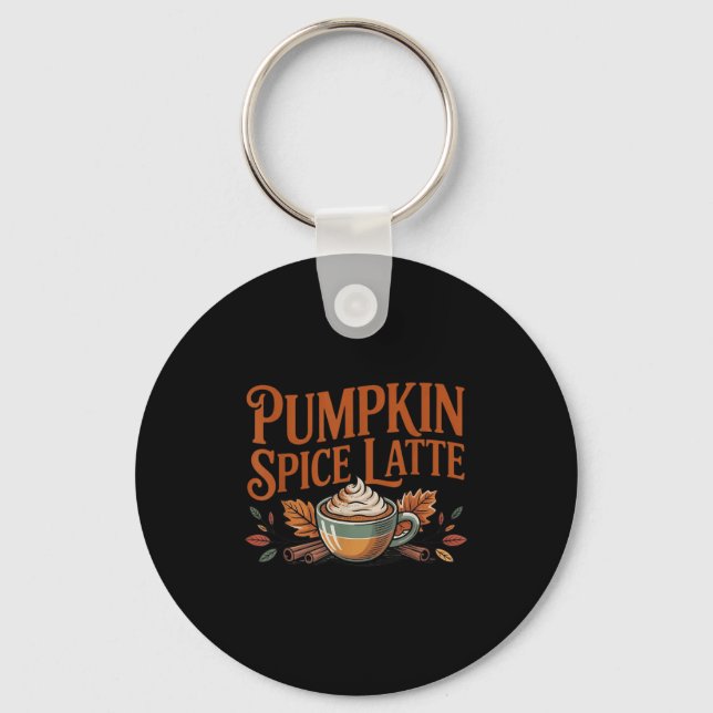 Llavero Hello Pumpkin Latte Sce Coffee Love Fall Season  (Anverso)