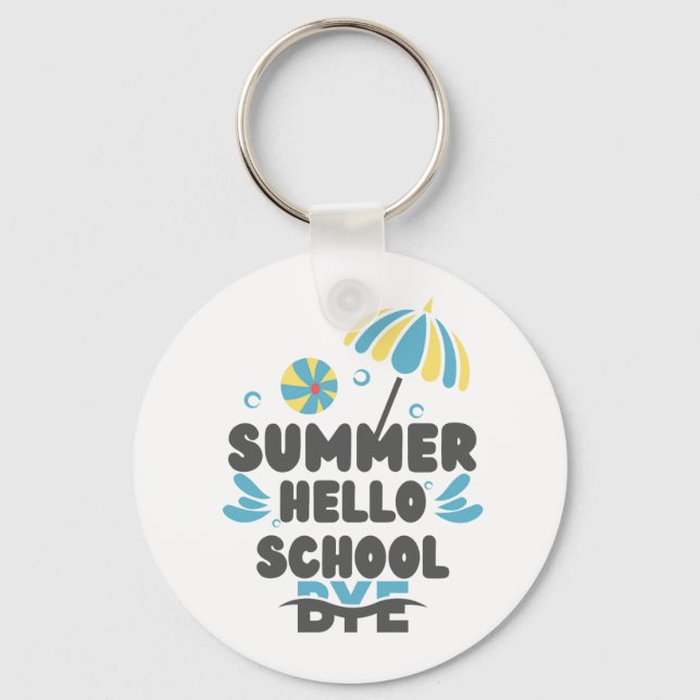 Llavero Hello Summer Bye School Acrylic Keychain (Anverso)