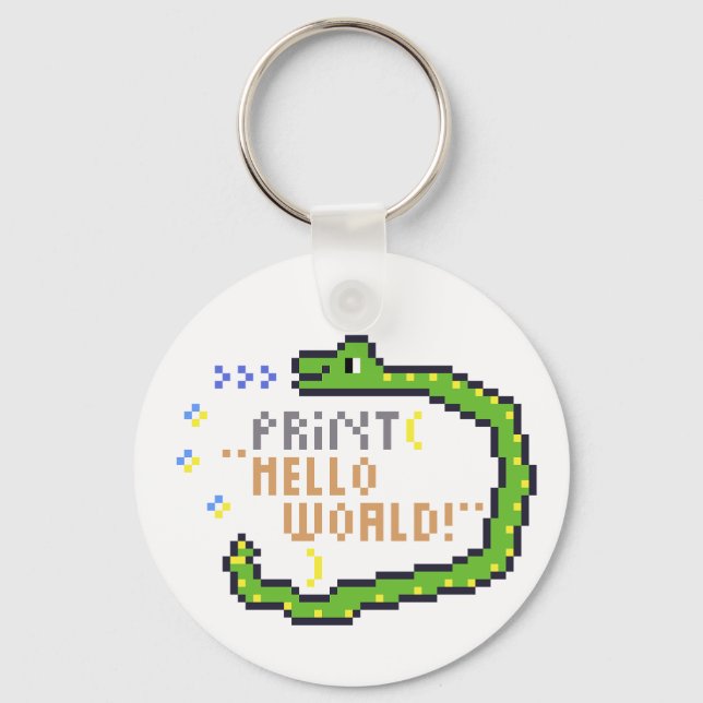 Llavero hello word en python! (Anverso)
