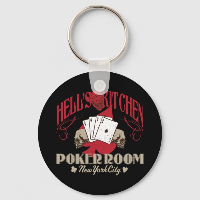Llavero Hells Kitchen Poker Room, Keychain de Nueva York (Anverso)