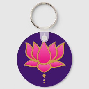 Llavero Henna Lotus Pink Key Chain