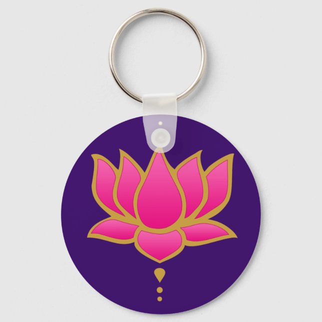 Llavero Henna Lotus Pink Key Chain (Anverso)