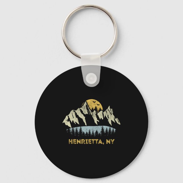 Llavero Henrietta New York Mountain Sunset Sunrise Ny  (Anverso)