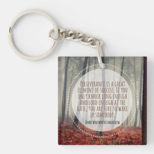 Llavero Henry Longfellow Inspirador Cita Perseverante