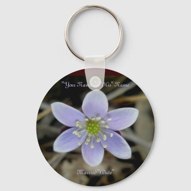 Llavero Hepatica Boda Rememberance Keychain (Anverso)