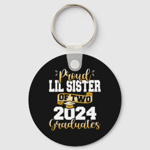 Llavero Hermana Lil De Dos Graduados De 2024 Cl De 24 Alto