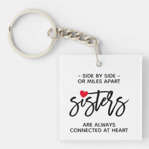 Llavero Hermanas Codo a Codo Conectadas de Corazón Cita