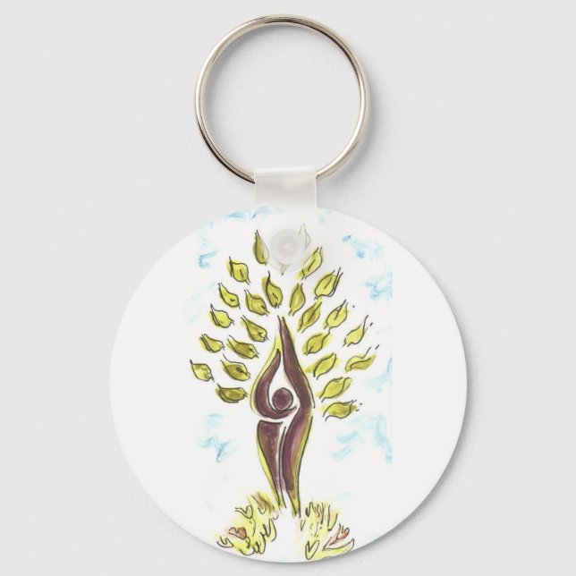 Llavero HERMANDAD-MUJER como árbol del KEYCHAIN de la vida (Anverso)