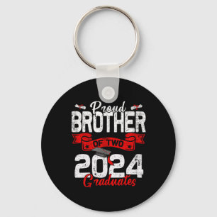 Llavero Hermano De Dos Gemelos De Graduación Cl 2024