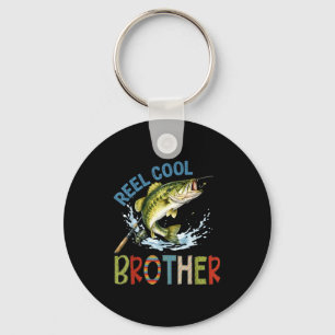 Llavero Hermano genial de pesca hermano cumpleaños vintage