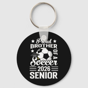 Llavero Hermano Orgulloso De Un Senior De Fútbol Graduado