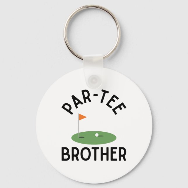Llavero Hermano Par Tee Divertido Cumpleaños Partido Golf  (Anverso)
