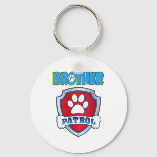 Llavero Hermano Patrol Shirt - Perro Mamá Papá Gracioso Re