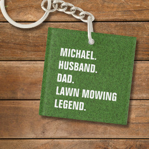 Llavero Hermano Personalizado Papá Lawn Mowing Legend