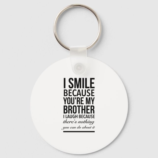 Llavero Hermano sonrisa regalos graciosos para hermanos he (Anverso)