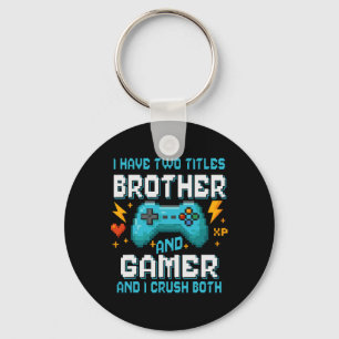 Llavero Hermano y jugador Consola Pixel Video Juego Player