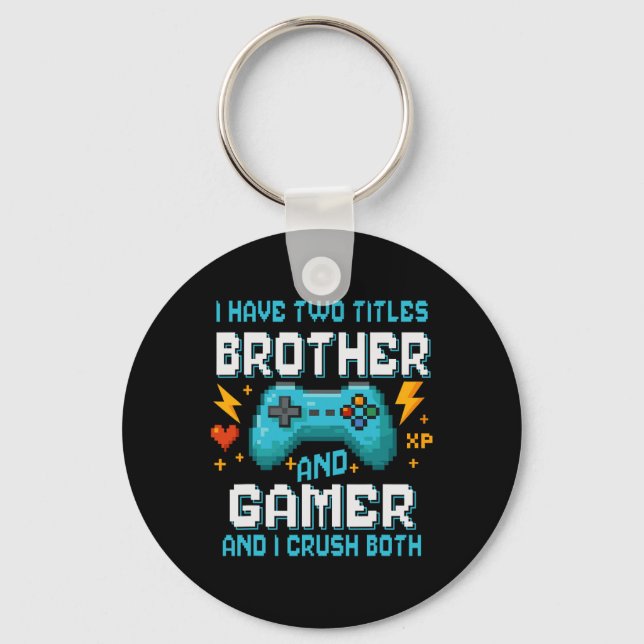 Llavero Hermano y jugador Consola Pixel Video Juego Player (Anverso)