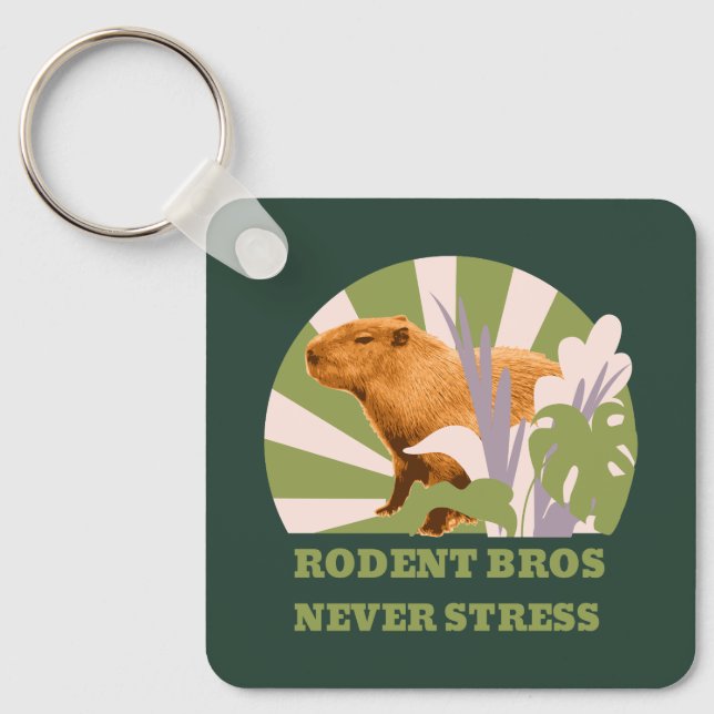 Llavero Hermanos Roedores Nunca Estresan Capybara (Anverso)