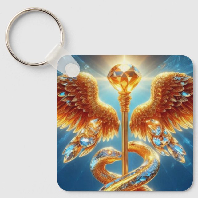 Llavero Hermes Winged Staff (Anverso)