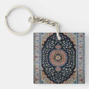 Llavero Hermosa Alfombra Kilim Antigua Oriental Azul