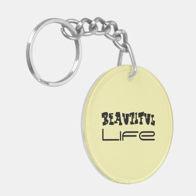 Llavero Hermosa cadena acrílica de vida (Frente Izquierda)