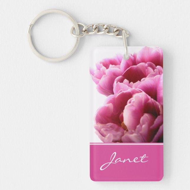 Llavero Hermosa cadena de claves personalizada de tulipane (Frente)