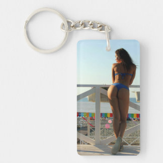 Llavero Hermosa cadena de fotos sexys de Beach Babe