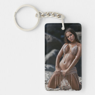 Llavero Hermosa cadena de fotos sexys de Beach Babe