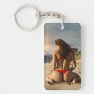 Llavero Hermosa cadena de fotos sexys de Beach Babe