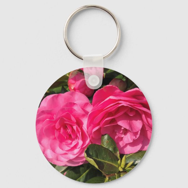 Llavero Hermosa Camelia Rosa (Anverso)