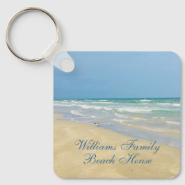 Llavero Hermosa Casa de Playa Nombre Personalizado Foto Co