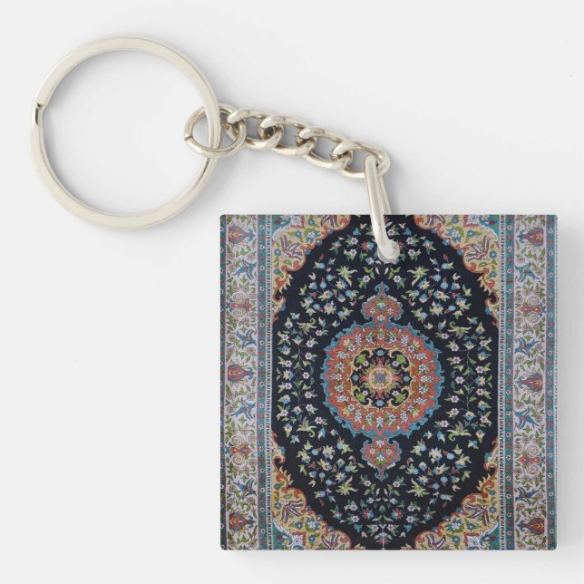 Llavero Hermosa época azul oriental Kilim Rug (Frente)