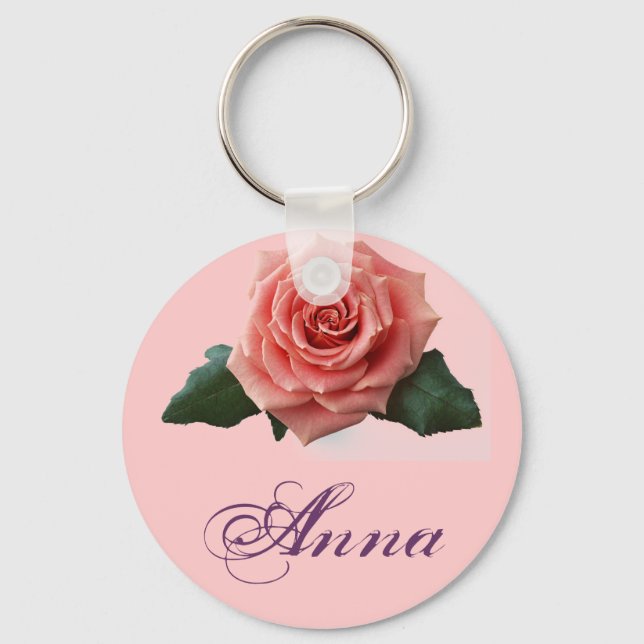 Llavero Hermosa flor rosa (Anverso)