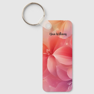 Llavero Hermosa flor rosa romántica