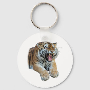 Llavero Hermosa foto de tigre bengalí y dientes