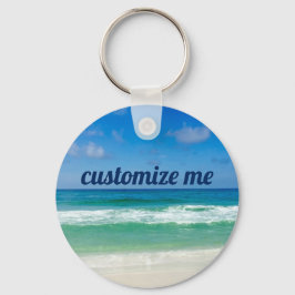 Llavero Hermosa fotografía costera Personalizado de playa