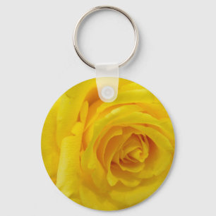 Llavero hermosa fotografía de flor rosa amarilla