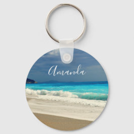 Llavero Hermosa fotografía tropical turquesa en el Mar Azu