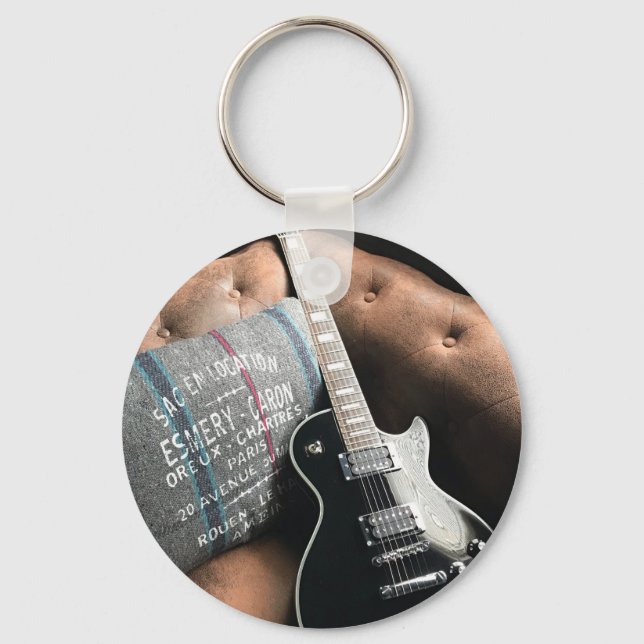 Llavero Hermosa guitarra acústica (Anverso)