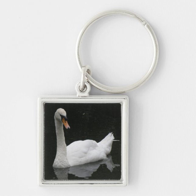 Llavero Hermosa Keychain de cisne blanco (Frente)