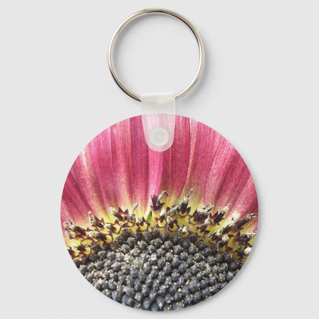 Llavero Hermosa Keychain de girasol rosa (Anverso)