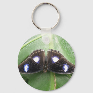 Llavero Hermosa Keychain de mariposa con mancha azul